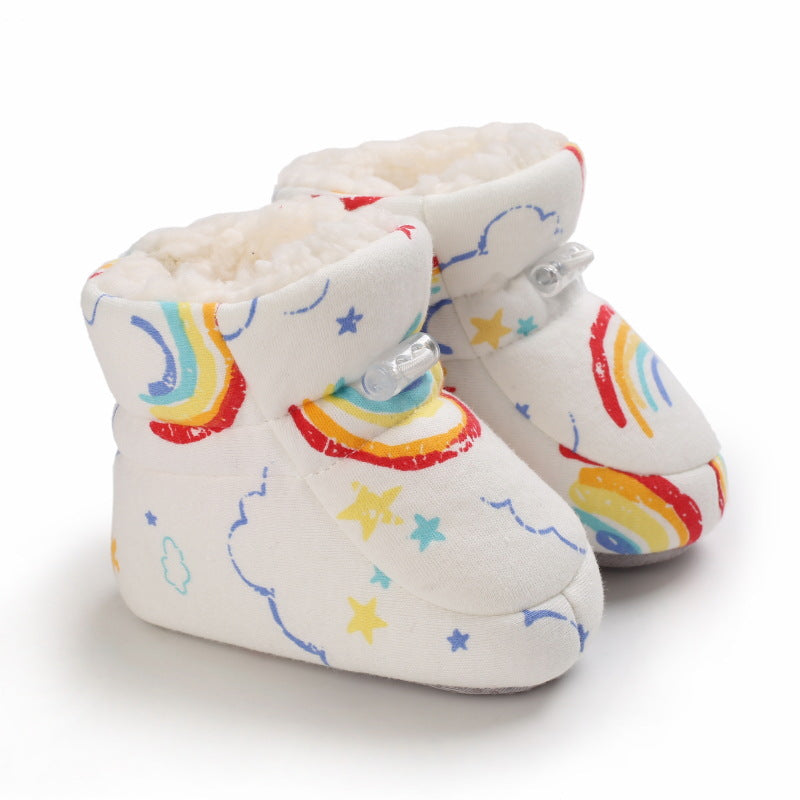0-1 Year Old Baby Toddler Shoes Cartoon Soft Sole Warm