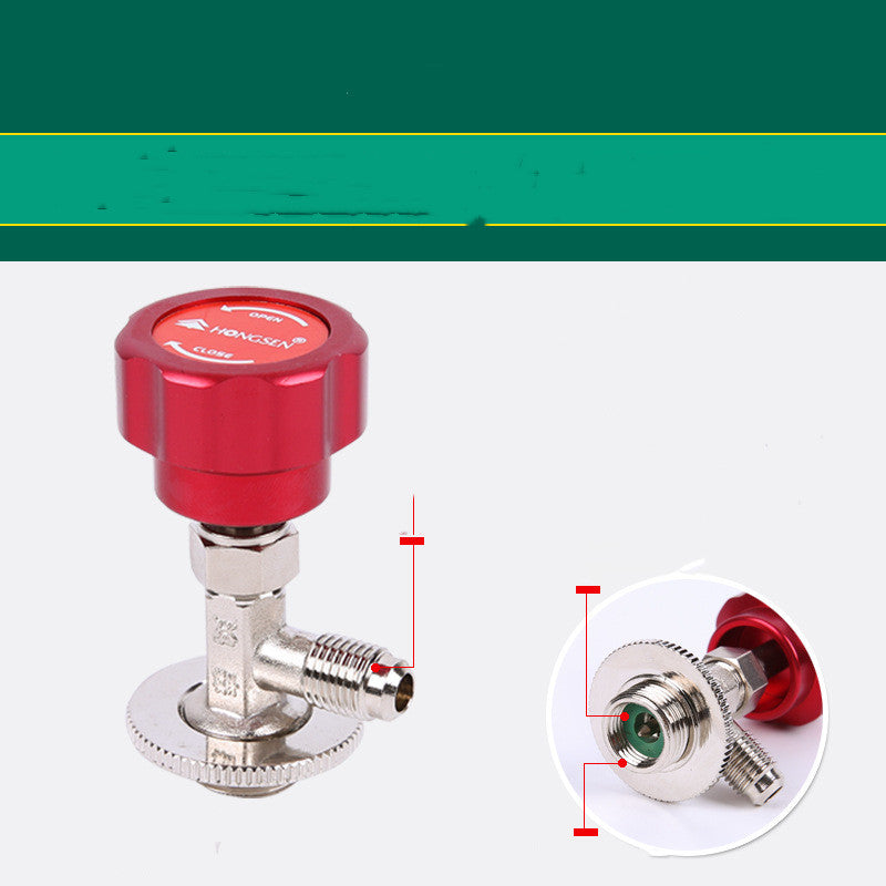 Anti-Riot Type Fluoridation For Opening Valve Of Automobile Air-Conditioning Refrigerant