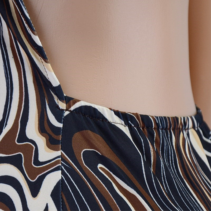 Plaid Backless Sling Dress Women's Clothing