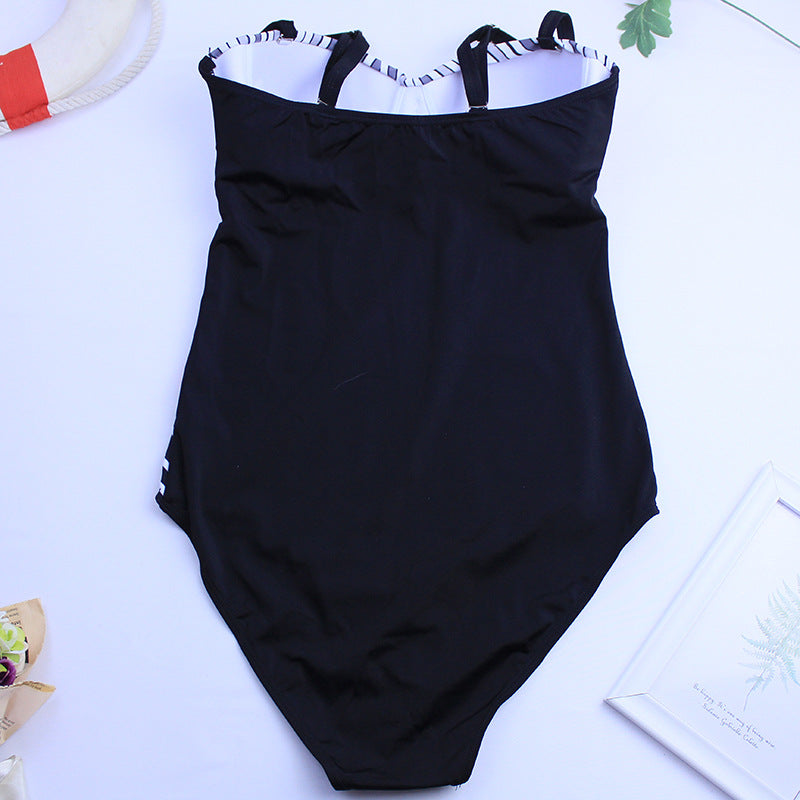 European And American Print One-piece Swimsuit