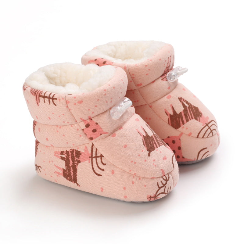 0-1 Year Old Baby Toddler Shoes Cartoon Soft Sole Warm
