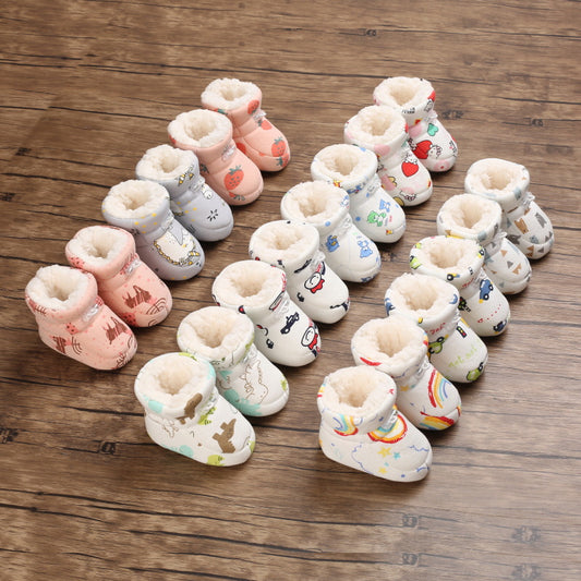 0-1 Year Old Baby Toddler Shoes Cartoon Soft Sole Warm