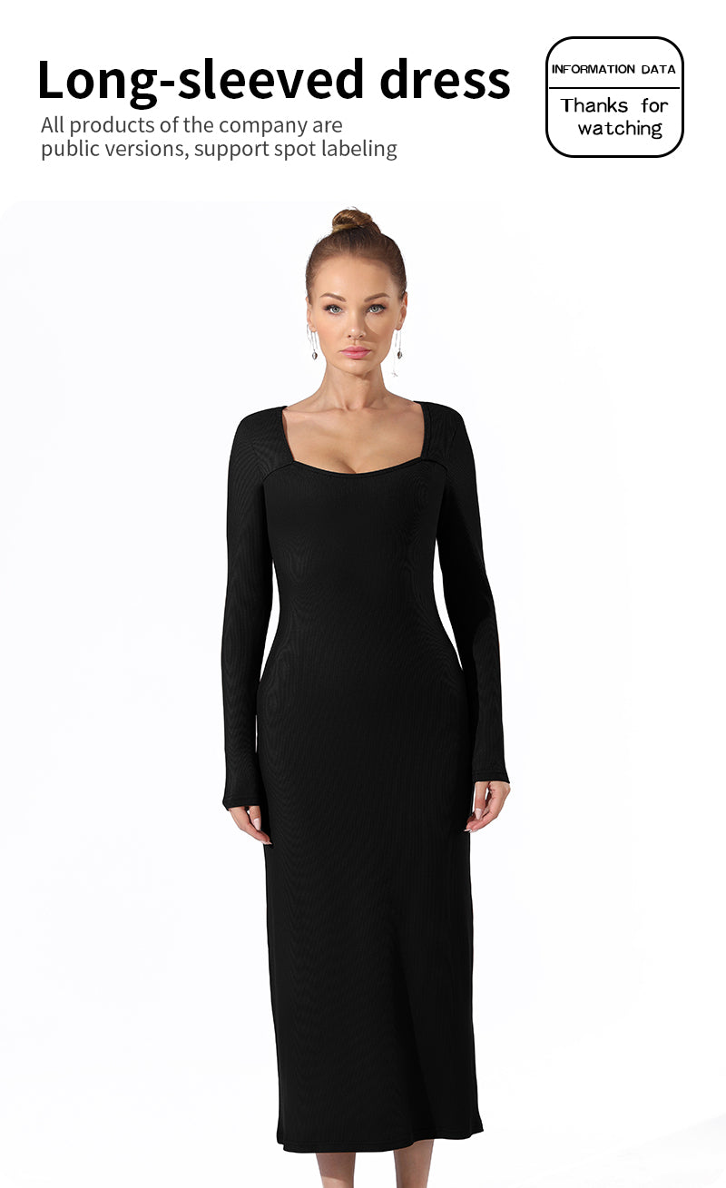 Women's Fashion Simple Solid Color Dress