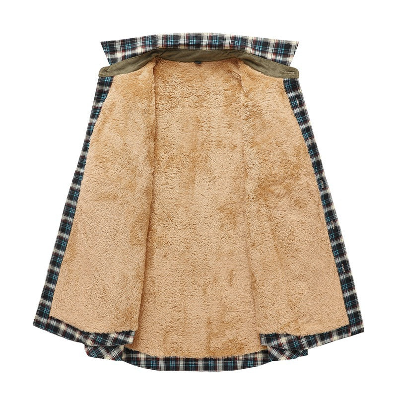 Men's Cotton Plaid Casual Cargo Pants