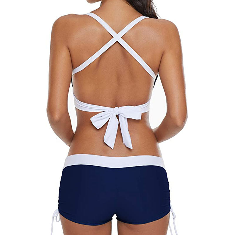 Women's Split Swimsuit With Cross Back