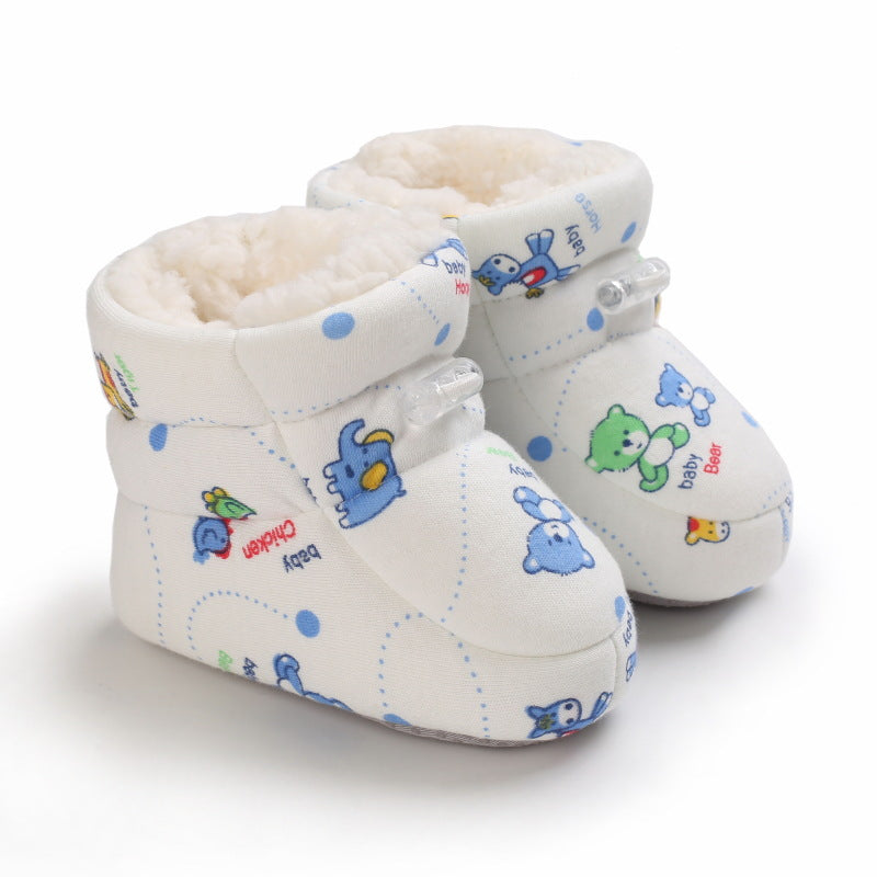 0-1 Year Old Baby Toddler Shoes Cartoon Soft Sole Warm