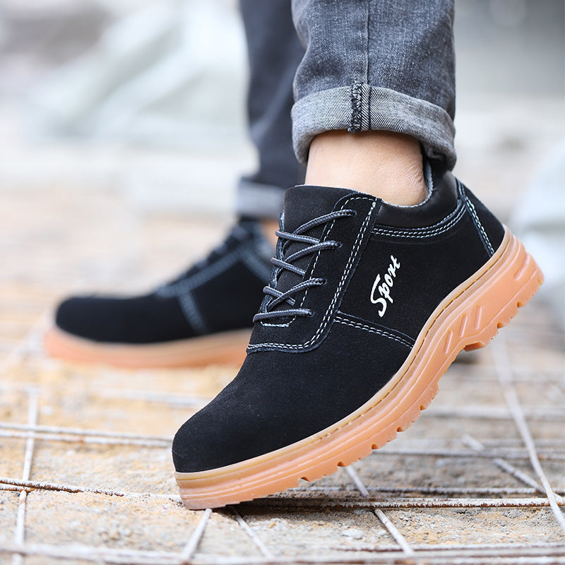 Breathable Steel Toe Cap, Anti-smashing And Anti-piercing, Wear-resistant Work Shoes With Tendon Bottom