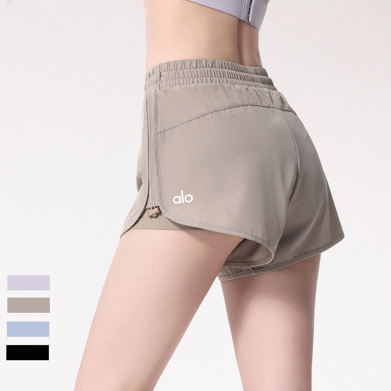 Women's Summer High Waist Casual Quick-drying Breathable Drawstring Sports Yoga Shorts