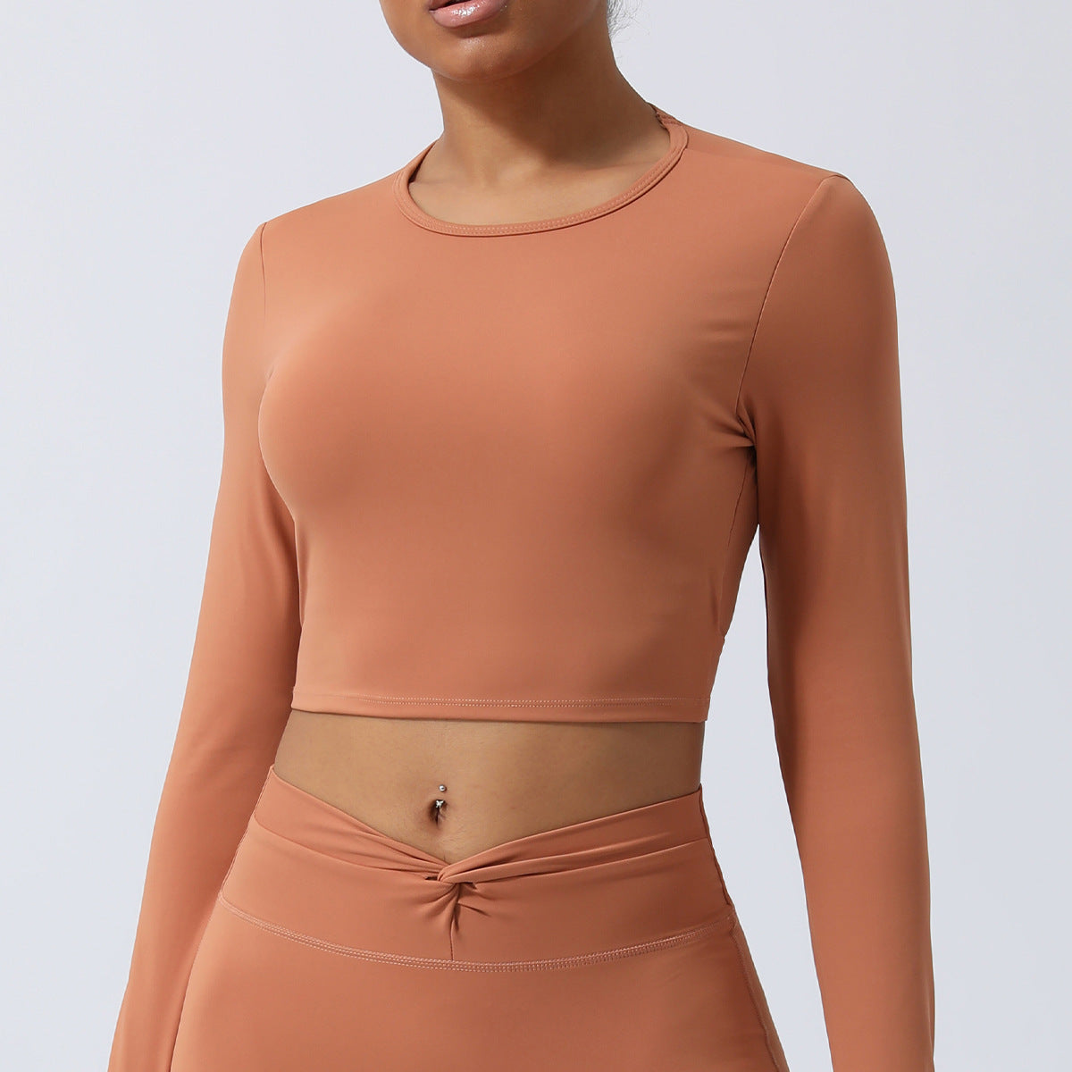 Women's Hollow-out Beauty Back Sports Top Twist Short