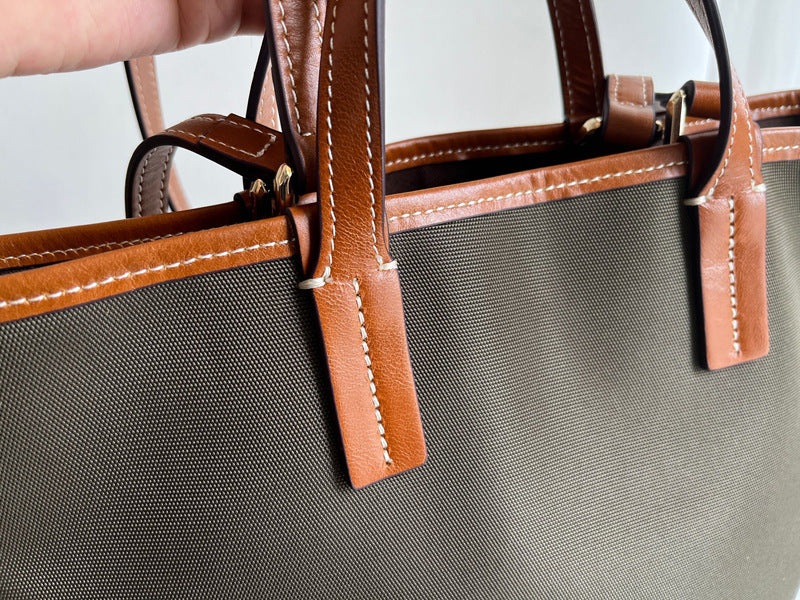 File Commuter With Cowhide Tote Clash Color