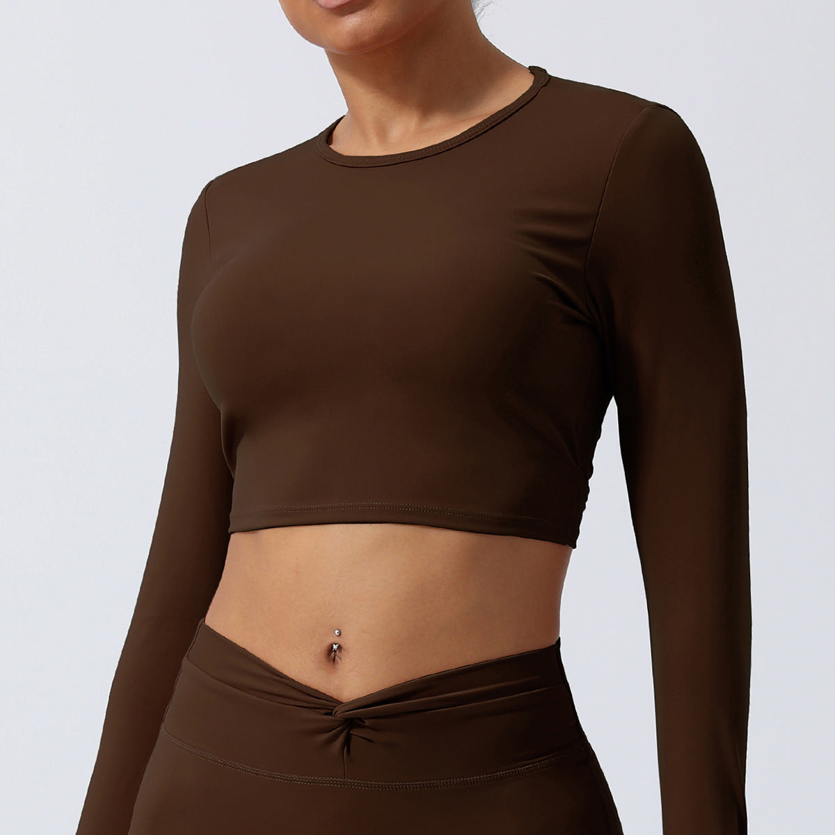 Women's Hollow-out Beauty Back Sports Top Twist Short