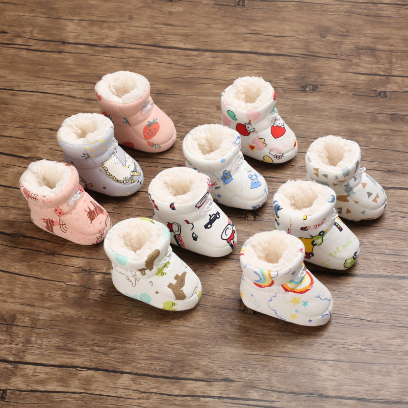 0-1 Year Old Baby Toddler Shoes Cartoon Soft Sole Warm