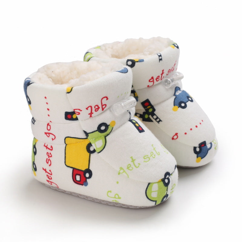 0-1 Year Old Baby Toddler Shoes Cartoon Soft Sole Warm