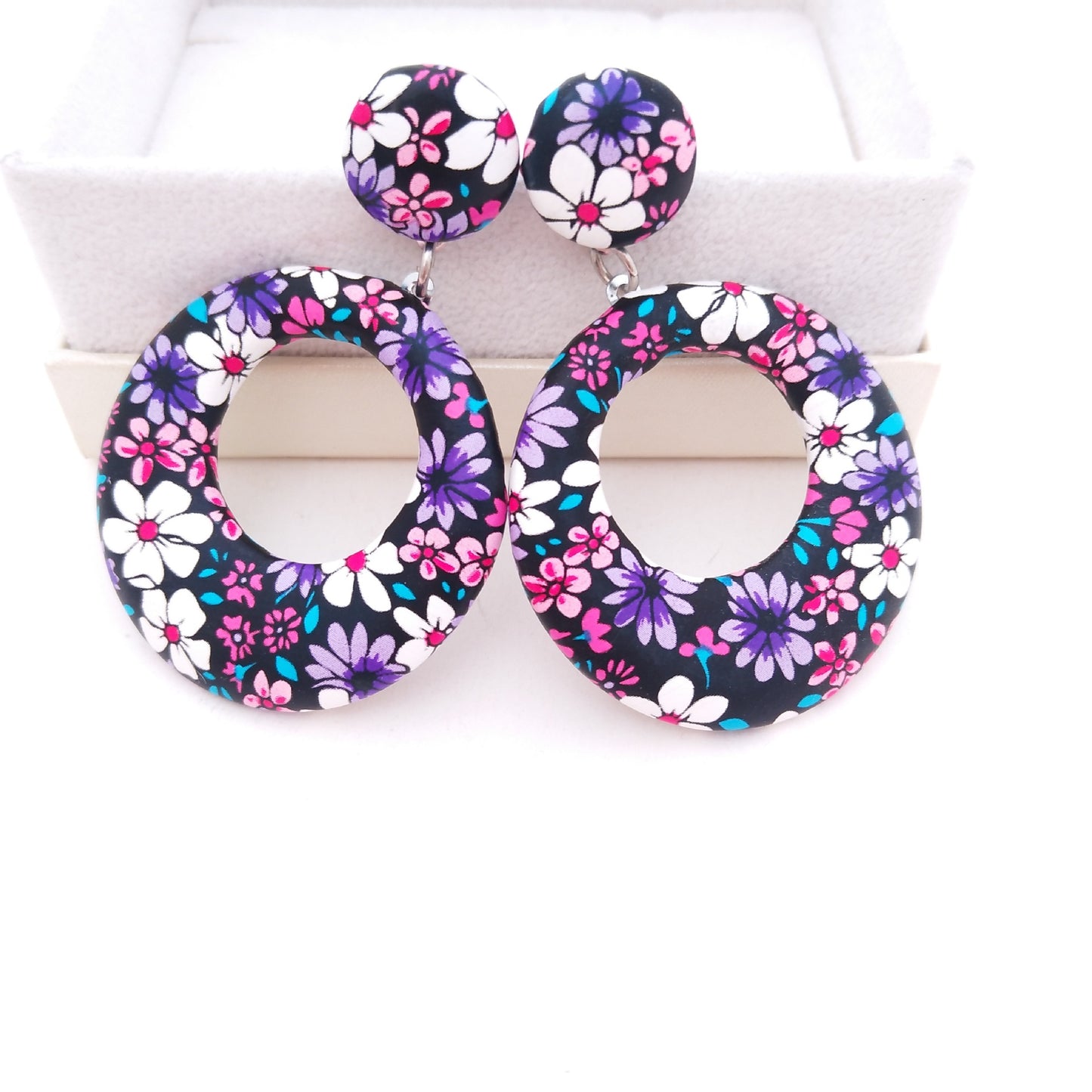 Fashion Retro Geometric PU Female Dangle Earrings