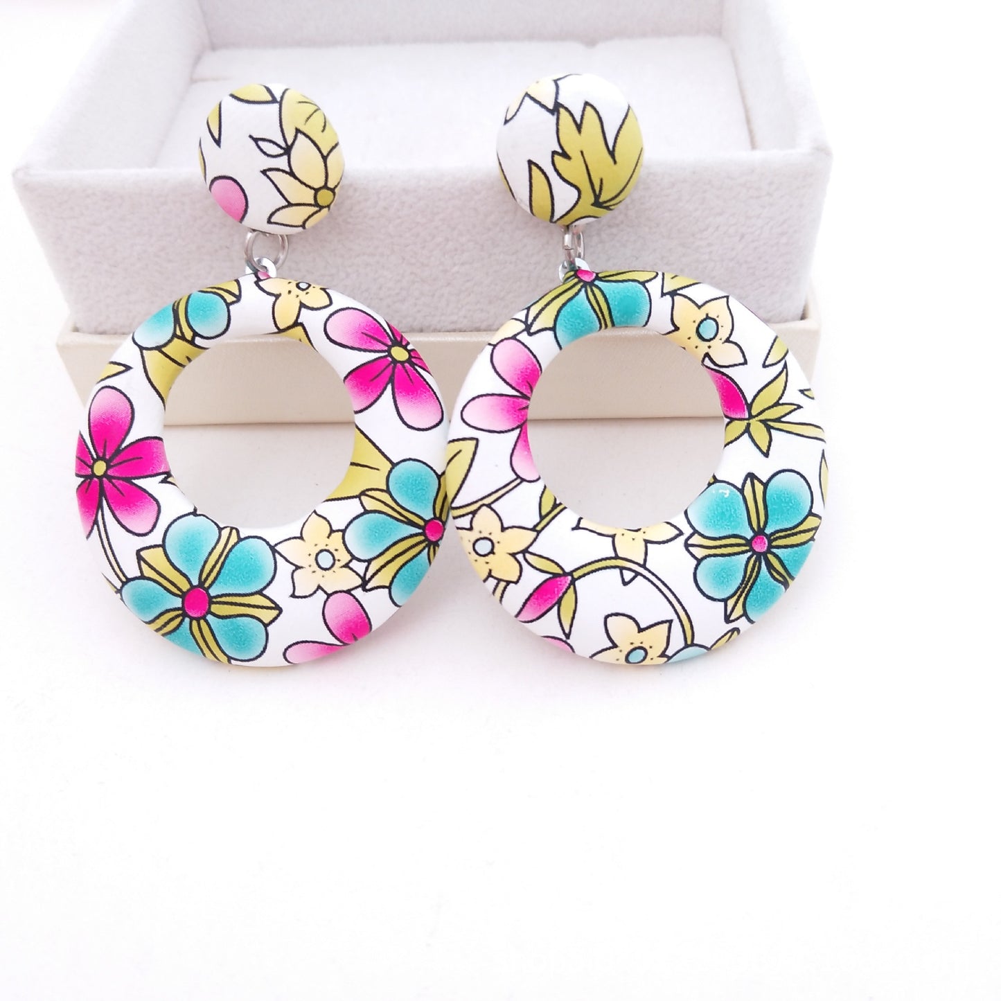 Fashion Retro Geometric PU Female Dangle Earrings