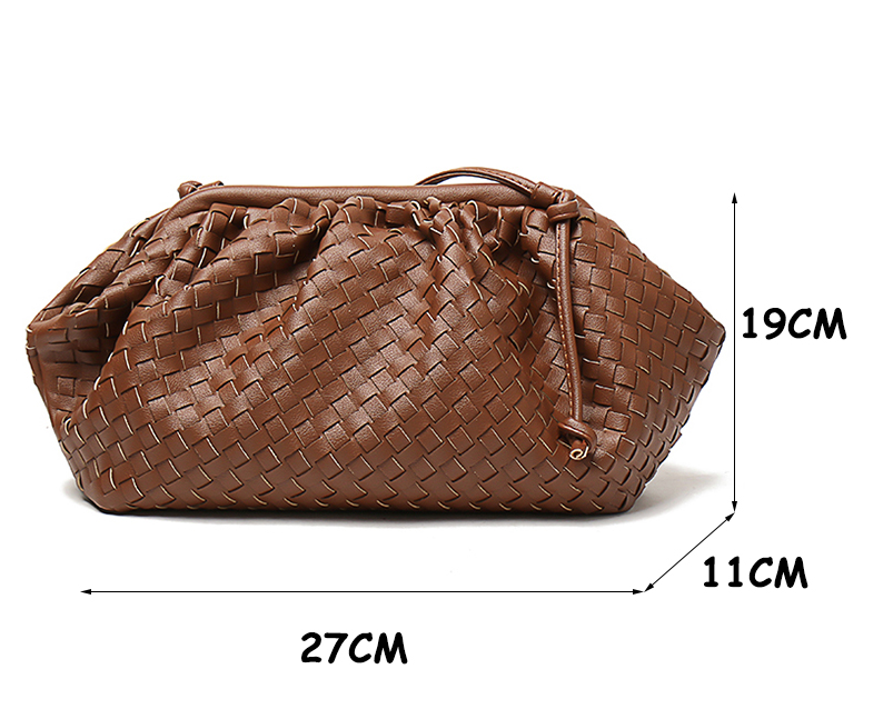 Soft Leather Weave Lady Handbags