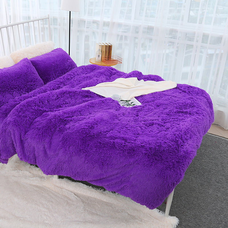 Three piece Plush bed sheet set