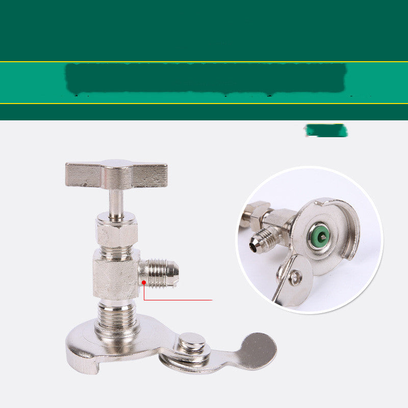 Anti-Riot Type Fluoridation For Opening Valve Of Automobile Air-Conditioning Refrigerant