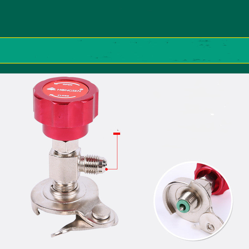Anti-Riot Type Fluoridation For Opening Valve Of Automobile Air-Conditioning Refrigerant