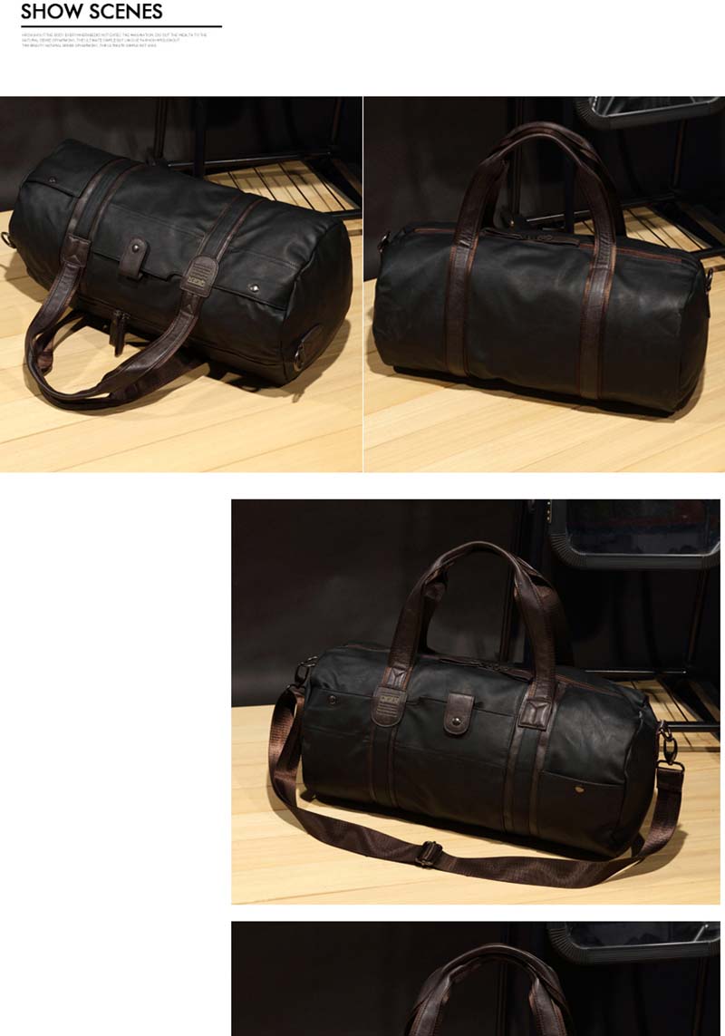 Hot Selling High Quality Male Travel Bag Fashion Handbags Oil Wax Large Capacity Designer Handbag Soft Skin Casual Travel Bags