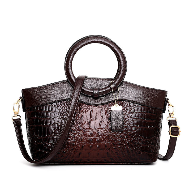 New Style Ladies Handbags European And American Style Fashion Stone Pattern Ring One-Shoulder Diagonal Bag