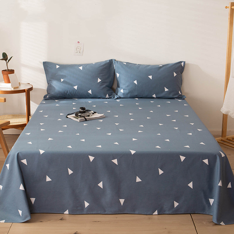 Double 1.5m Cotton Single Bed Sheet Pillowcase