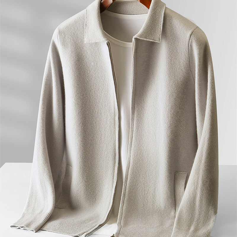 Men's Autumn And Winter Wool Knit Cardigan Loose Outer Wear