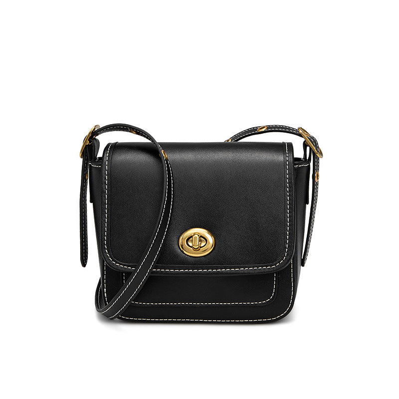 New Style Ladies Leather Handbags Foreign Trade Messenger Bag Small Square Bag Simple And Fashionable