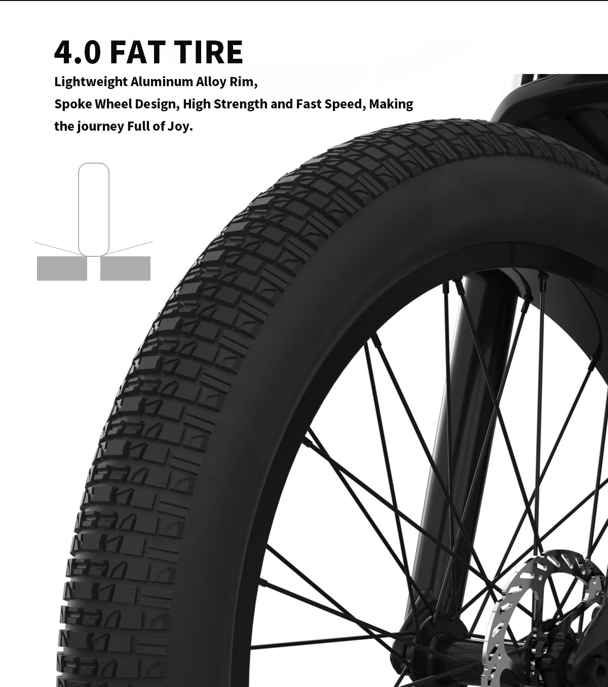 Fat Tire Electric Bike - Extended-Range Battery