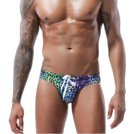 Man, Leopard Swimsuit Trunks Swimsuit Male Swimsuit Briefs