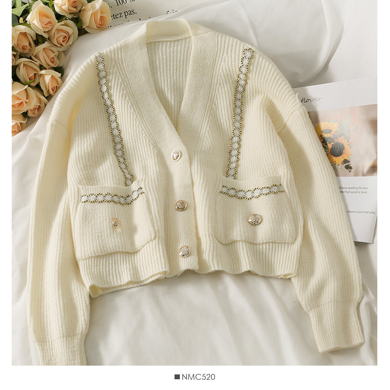 Girl Loose Lazy College Style Cardigan Coat