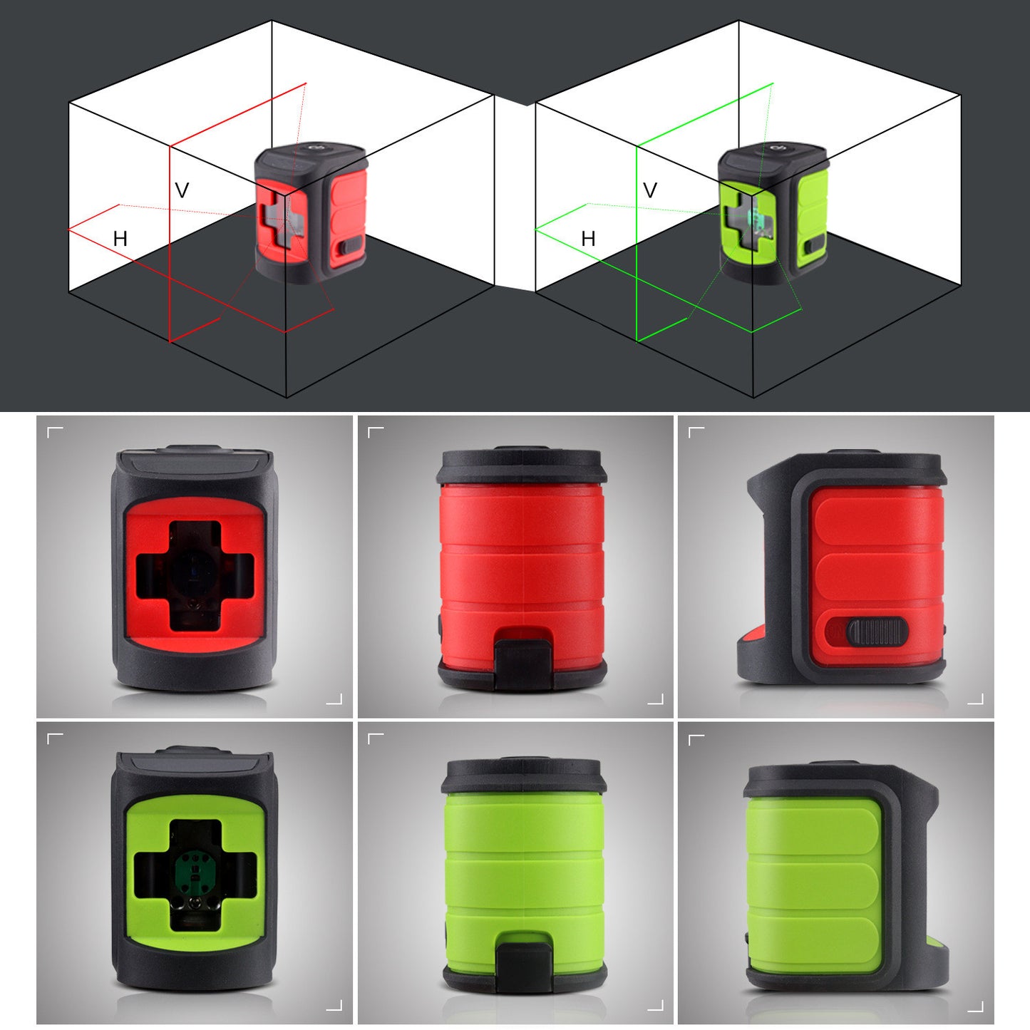 Laser level two lines