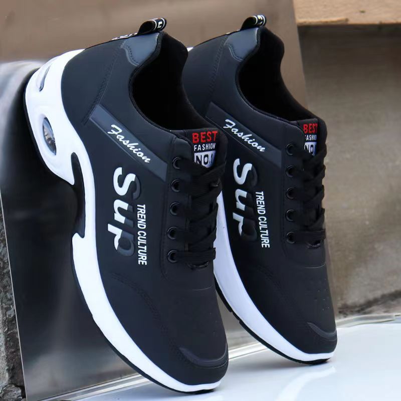 Mesh Slip On Air Cushion Shoes For Men Outdoor Breathable  Lace-up Sneakers Casual Lightweight Running Sports Shoes