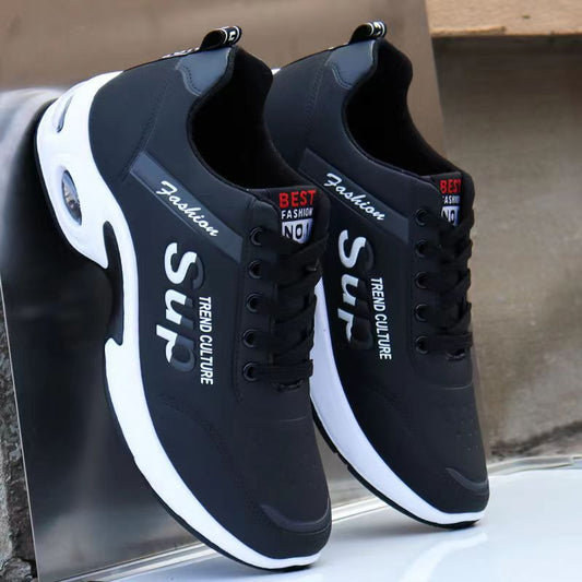 Mesh Slip On Air Cushion Shoes For Men Outdoor Breathable  Lace-up Sneakers Casual Lightweight Running Sports Shoes