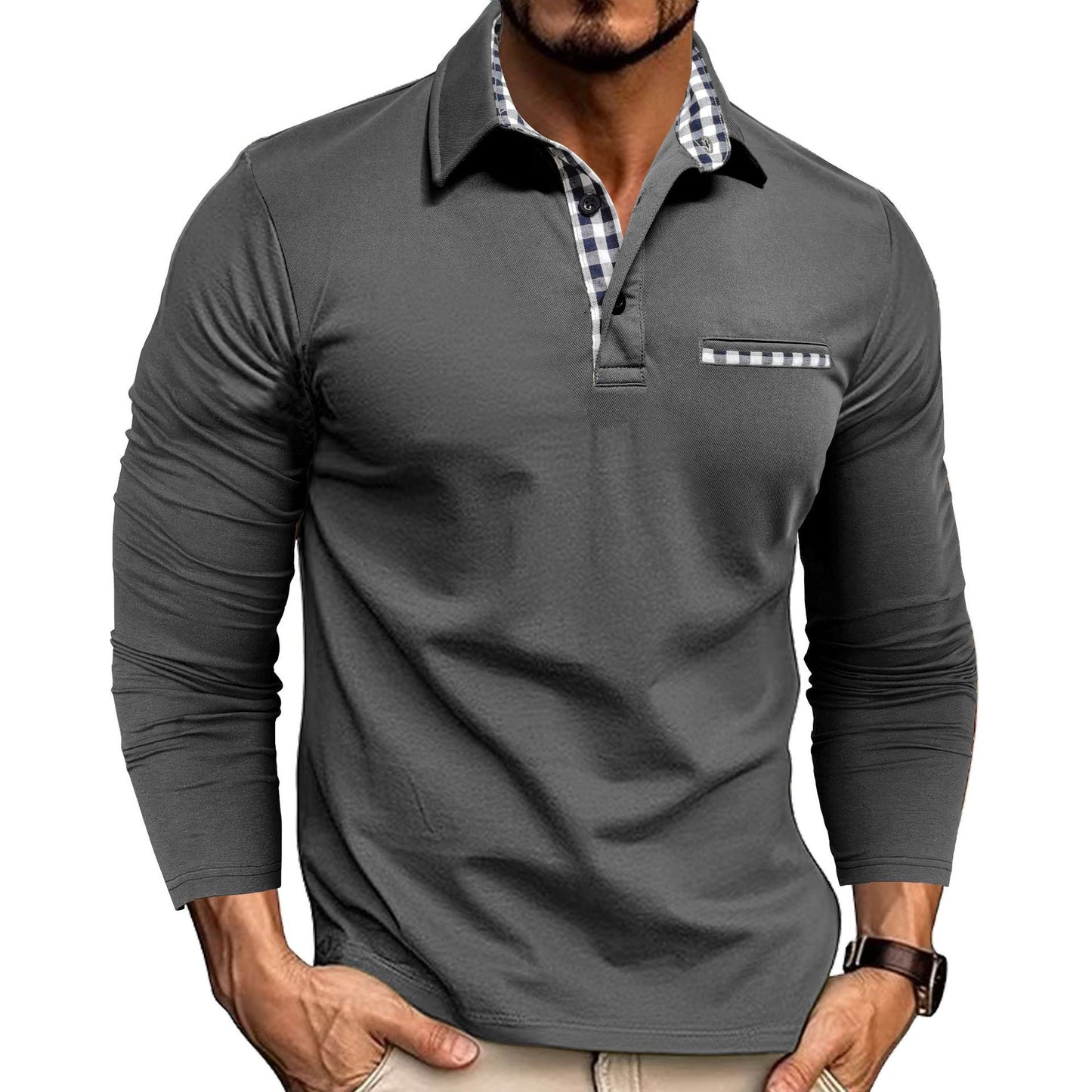 Long Sleeve Top Men's Clothing