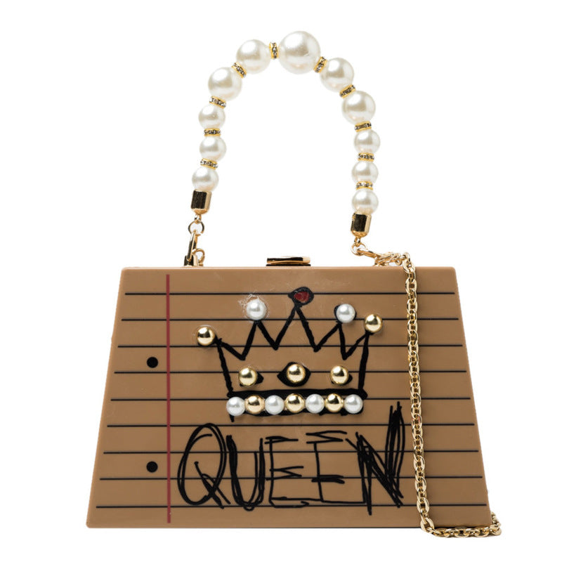 Bag Handbags Spring And Summer New Fashion Foreign Style Single Shoulder Bag Pearl Chain Messenger Bag Handbag Female Bag