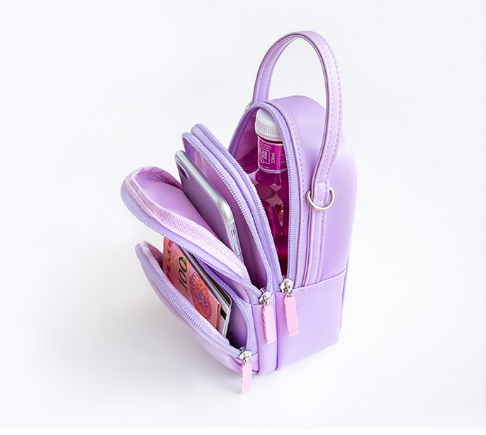 Milkjoy Girls Multi-store Messenger Bag Heart Women Handbags Fashion Shoulder Bag Korea Messenger Bags Bentoy PU Carry Phone Bag