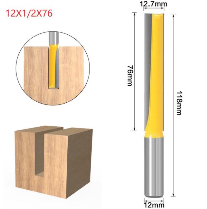 Slotted straight cutter woodworking milling cutter