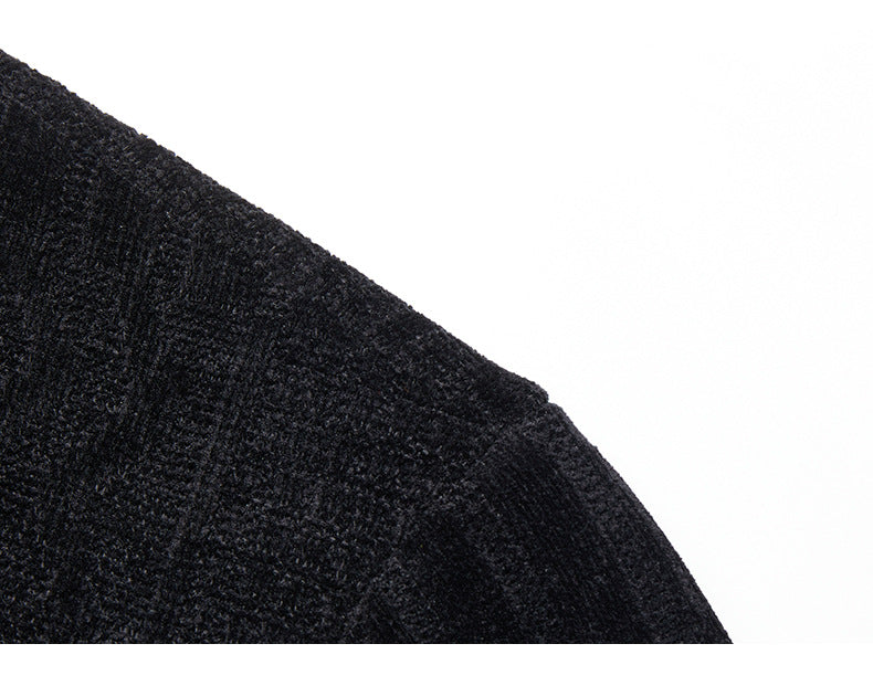 Crew Neck Casual Jacquard Undercoat Sweater