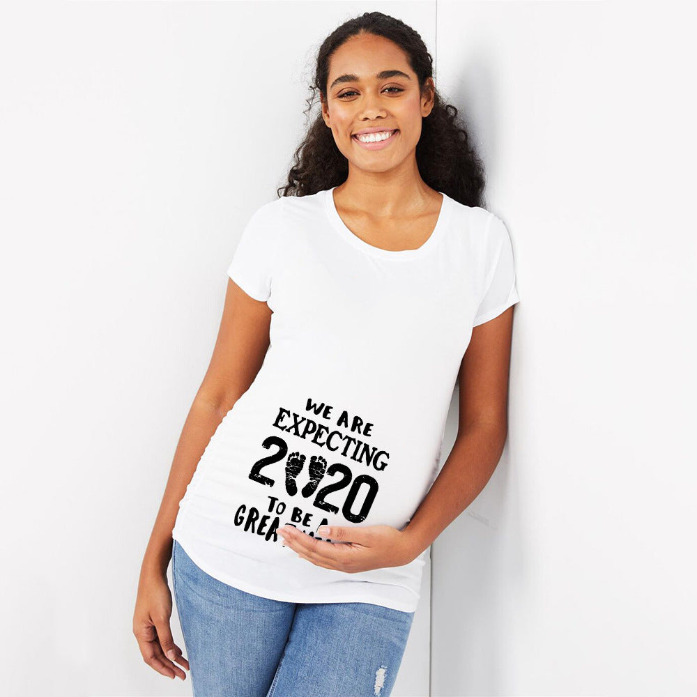 Letter Print Maternity Dress