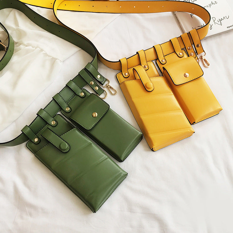 Mobile phone bag handbags new fashion pockets female tide Korean version of the shoulder bag personality girl small bag