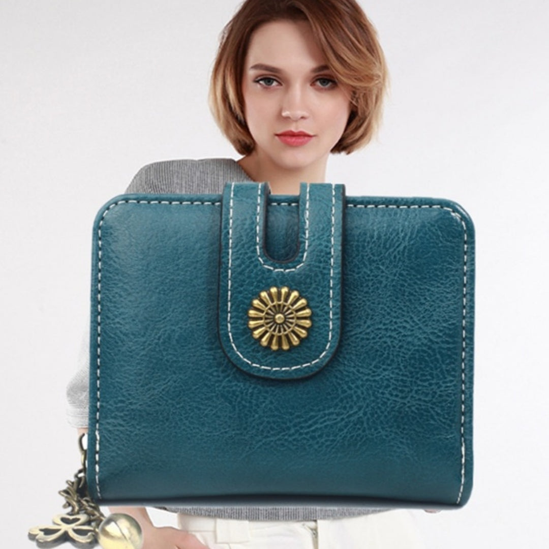 Oily Leather Storage Coin Purse Women's Pendant Small Card Holder