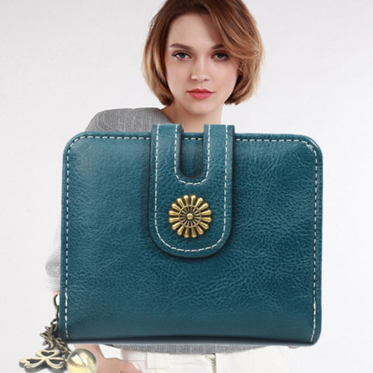 Oily Leather Storage Coin Purse Women's Pendant Small Card Holder