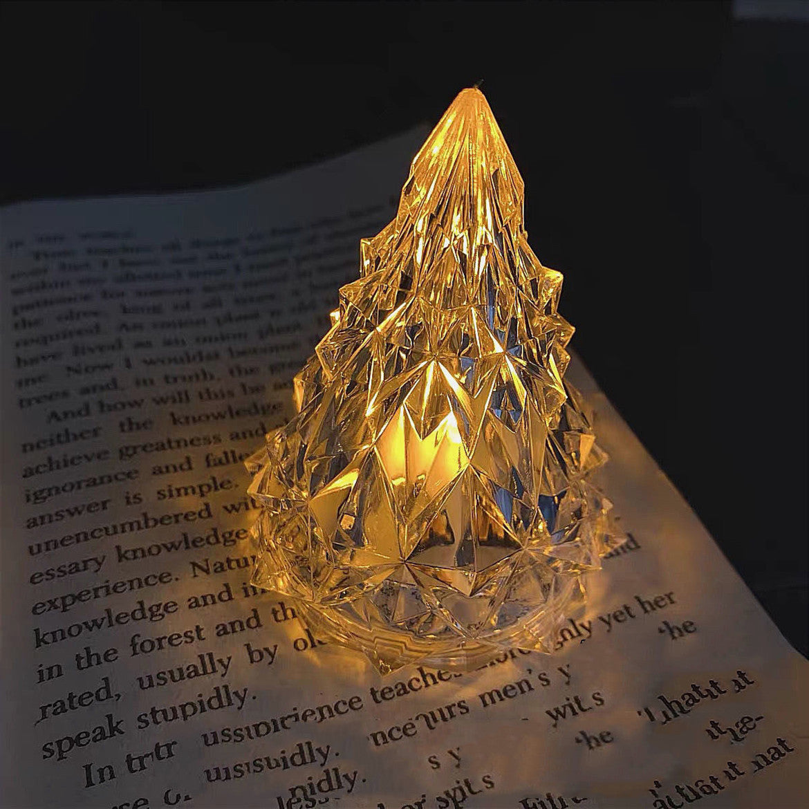 Ins Beautiful Iceberg Night Led Lights High-value Creative Led Christmas Ornaments Crystal Lamp