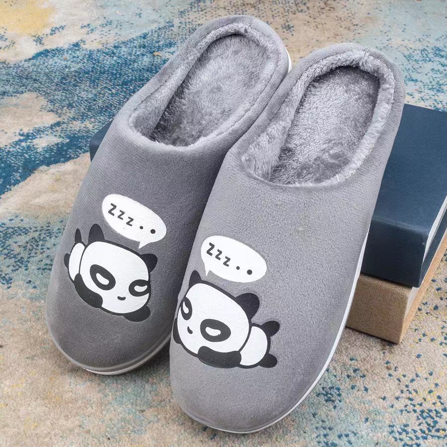 Men's And Women's Winter Fleece-lined Non-slip Slippers