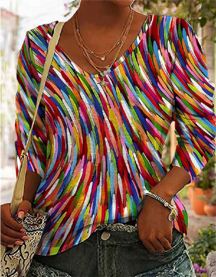 Digital Printed Long-sleeved T-shirt