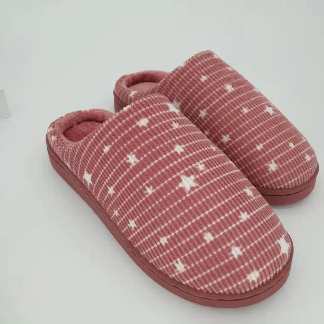 Men's And Women's Winter Fleece-lined Non-slip Slippers