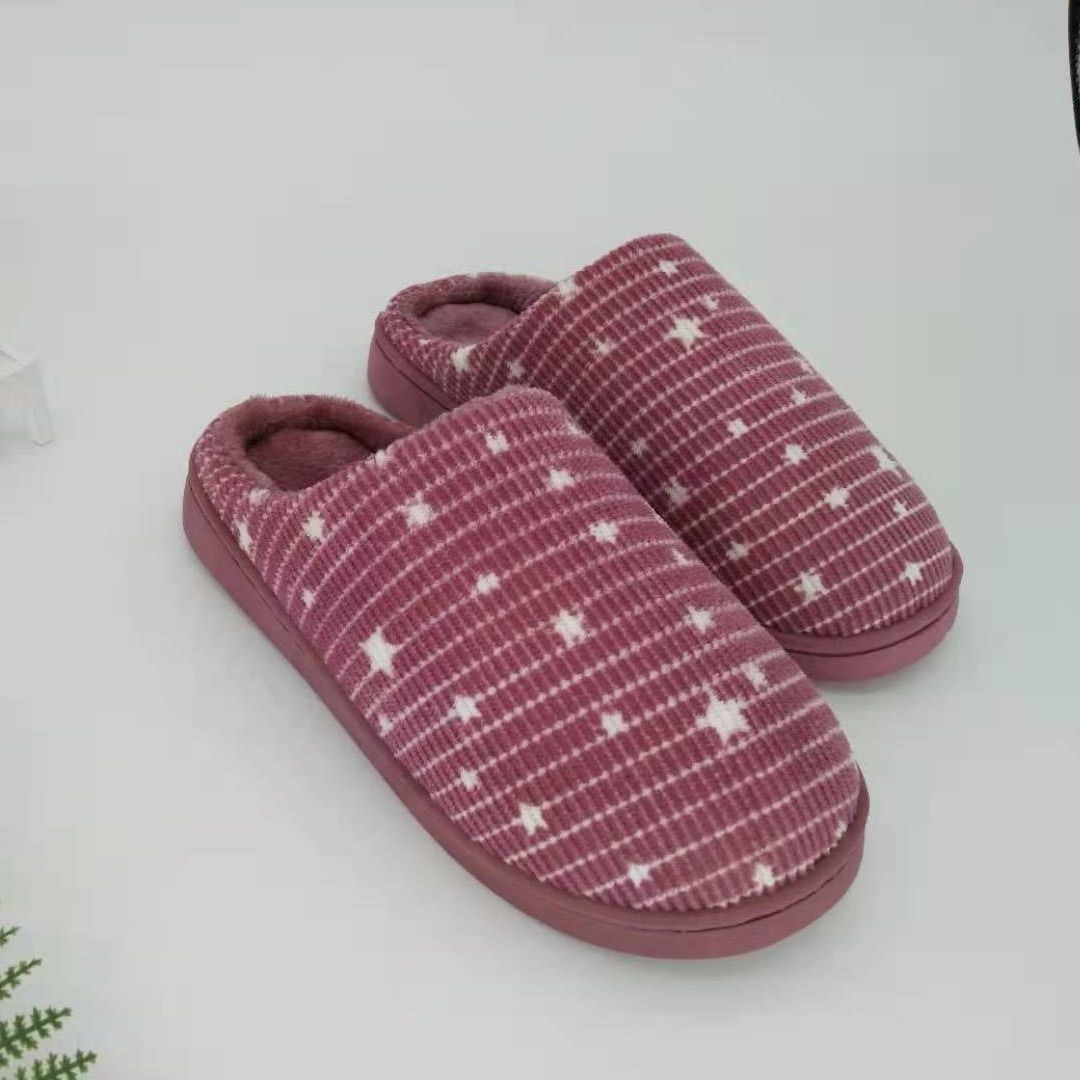 Men's And Women's Winter Fleece-lined Non-slip Slippers