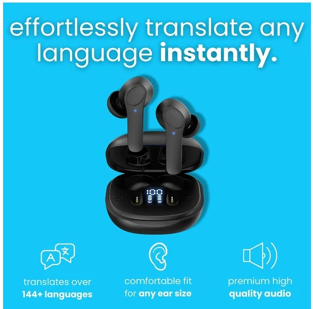 Translator Earbuds 144 Languages Real Time Online Off-line Translation Earphones