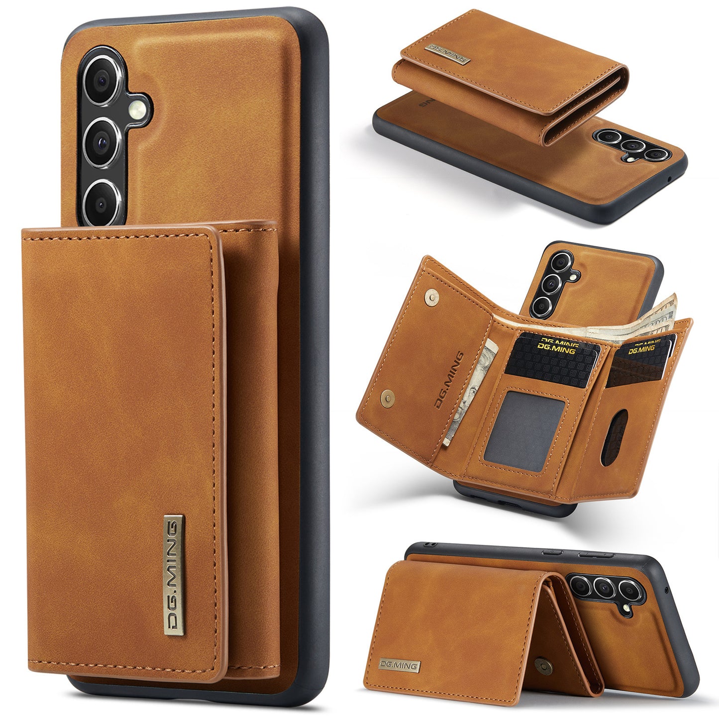 Strong Magnetic Split Wallet Protective Leather Case Two-in-one Magnetic Wallet Phone Case